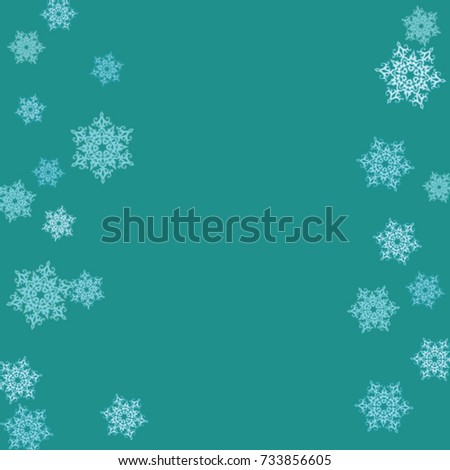 Vector Confetti Background Pattern. Element of design. Blue snowflakes on a blue background