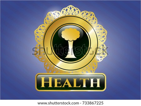  Gold badge with tree icon and Health text inside