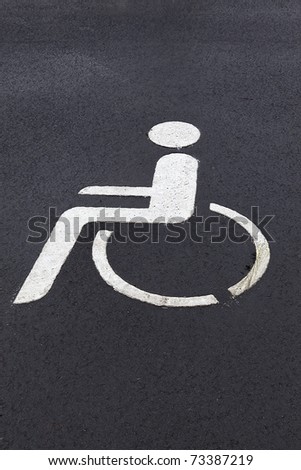 parking sign for disabled people.