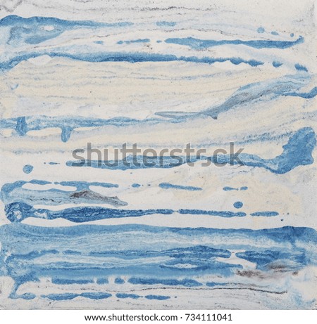 Blue and white marble stone texture for background.