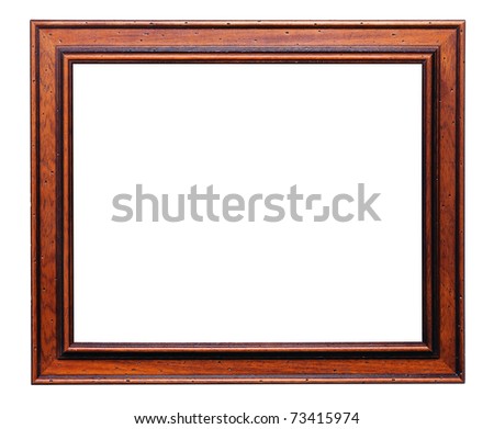 Wooden frame for painting. Specially selected timber damaged by bark beetle