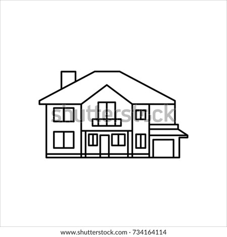 Vector house Icon.vector logos and graphic design elements