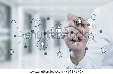 Human Resources HR management Recruitment Employment Headhunting Concept. Royalty-Free Stock Photo #734193967