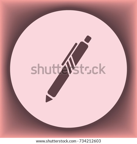 Pen icon, vector design element
