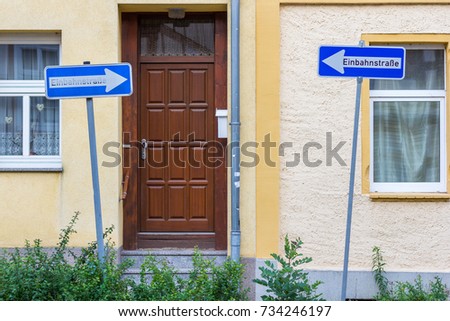 one way street in Germany confused