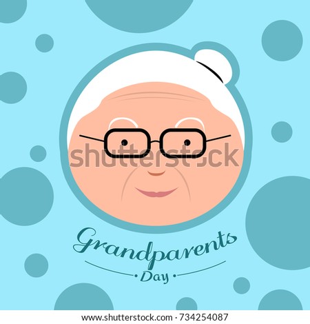Colored textured grandparents day invitational card, Vector illustration