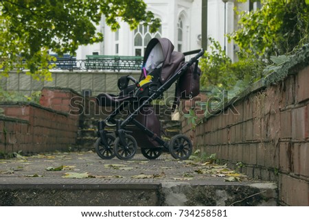 baby carriage Royalty-Free Stock Photo #734258581