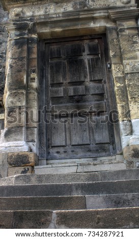 An ancient door in wood