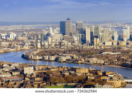 London city skyline in United Kingdom     