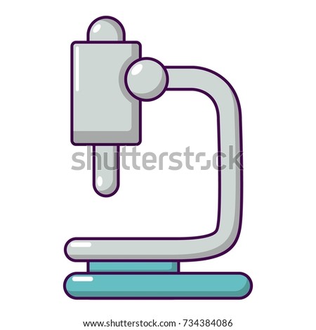Microscope icon. Cartoon illustration of microscope  icon for web design