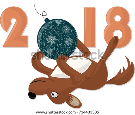 2018 brown dog new year
