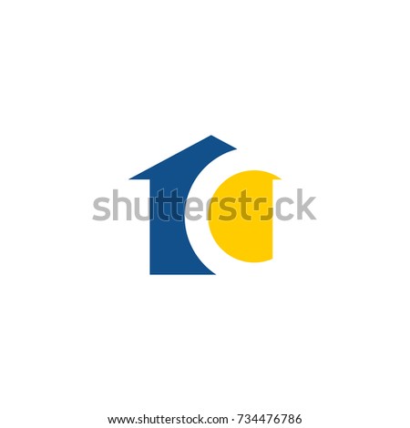 House Icon with C Letter Logo Vector