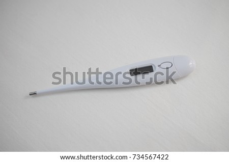 digital temperature sensor on white background