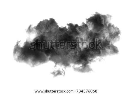 Cloud Isolated on white background,Smoke Textured,Abstract black Royalty-Free Stock Photo #734576068