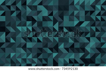 Dark BLUE vector triangle mosaic template. A sample with polygonal shapes. The template can be used as a background for cell phones.
