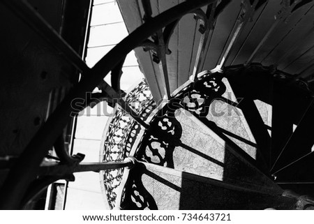 Artistic, Abstract black and white photography with architectural elements 