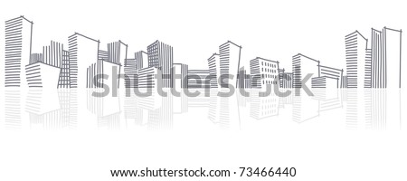 The sketch of a city skyline