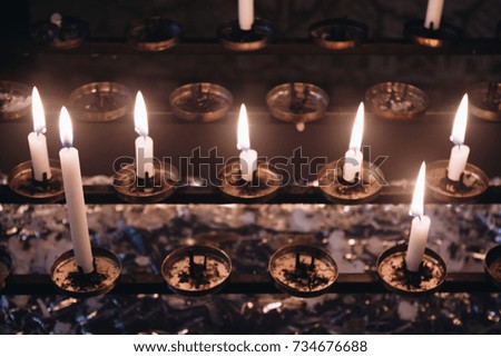 Candles in the church (Shrewsbury Abbey)