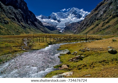 Cordillera Blanca in the Andes