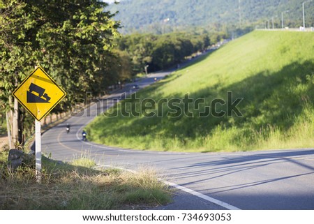 Truck Downhill Traffic Sign,Slope warning sign