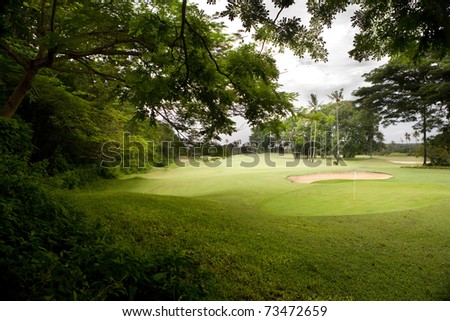 Golf course on island Bali