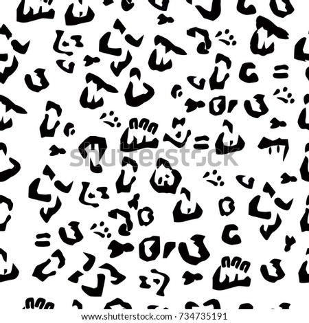 Snow Leopard seamless pattern design, vector illustration background