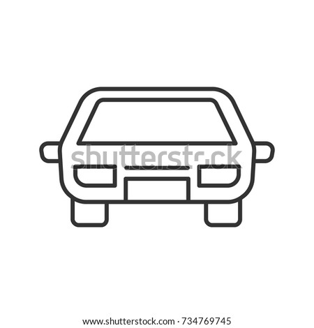 Car linear icon. Automobile. Thin line illustration. Transportation vehicle. Contour symbol. Vector isolated outline drawing