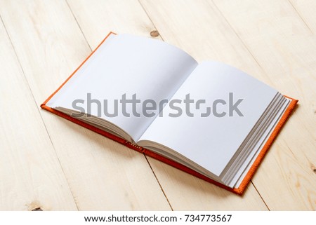 Binder notebook on wooden table