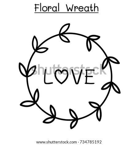Flower Wreath Vector illustration Graphic design