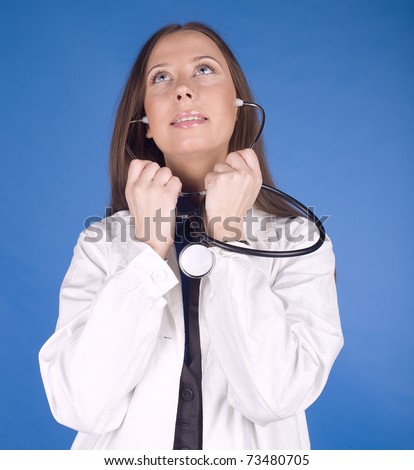portrait of young doctor with stethoscope