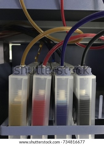 four colour Inkjet Cartridge Refilled Inkjet Printer, Refilled solvent cartridges