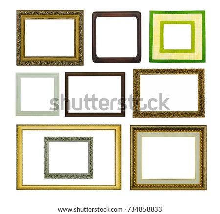 picture frames on isolated background