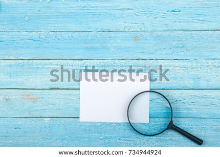 Corporate stationery set mockup. Magnifier. Blank white textured brand ID elements