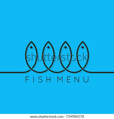 fish menu concept design background
