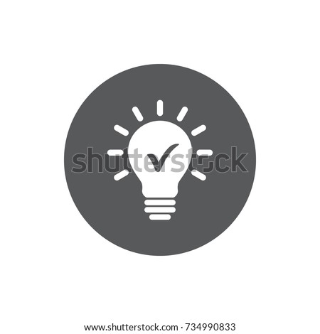 Check innovative idea icon. vector illustration on white background.  Royalty-Free Stock Photo #734990833