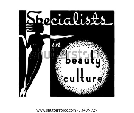 Specialists In Beauty Culture - Retro Ad Art Banner
