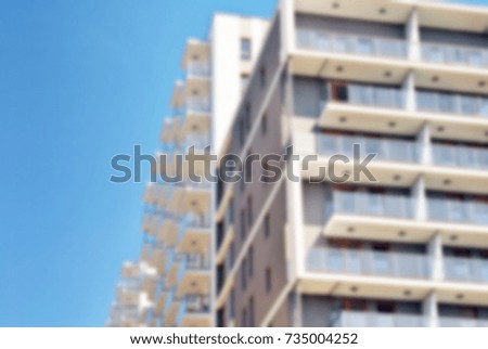  Abstract blur of modern apartment building