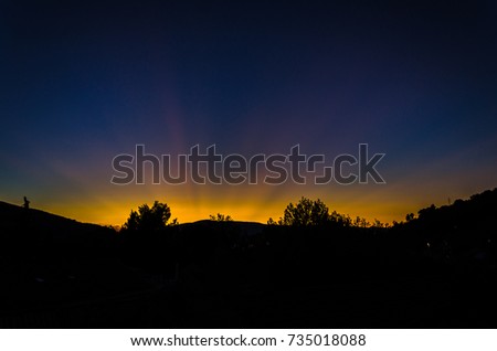 Sunset rays