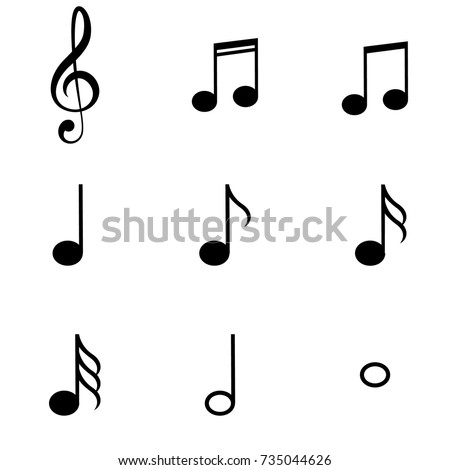 Music Notes Symbols Set
