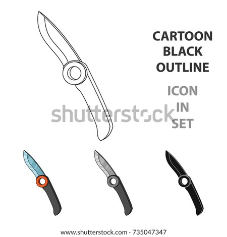 Knife for the rope. Mountaineering single icon in cartoon style vector symbol stock illustration web.
