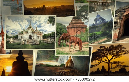 collection photos of the Bagan, ancient city of Myanmar,Asia