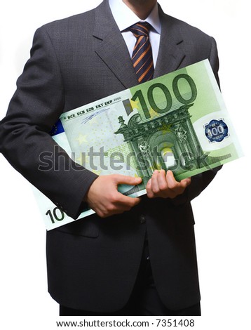 hi res image of business man with eur