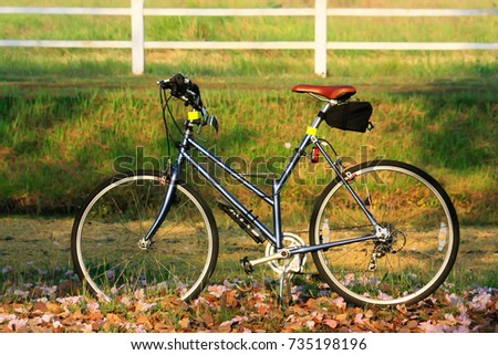 bike on fields
