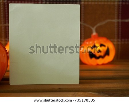 Halloween Day, Pumpkin doll, light,Postcards, memos, picture frames
