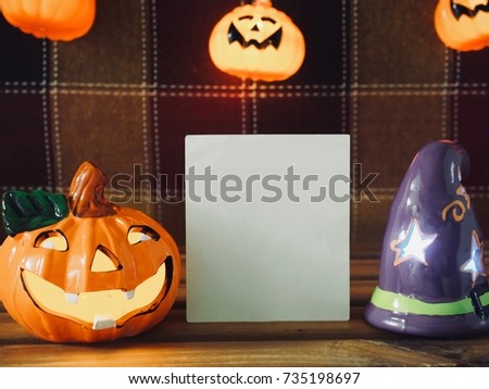 Halloween Day, Pumpkin doll, light,Postcards, memos, picture frames