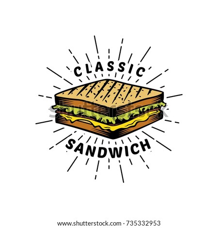 classic sandwich logo template