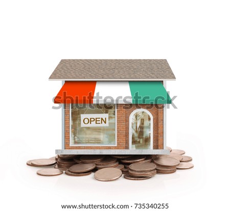 House on a pile of coins,money
