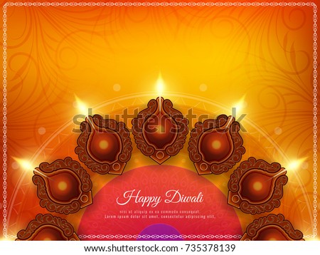 Abstract Happy Diwali stylish decorative background