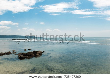 coast of indian ocean on a sunny day