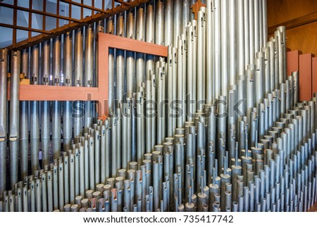 A historic pipe organ in church